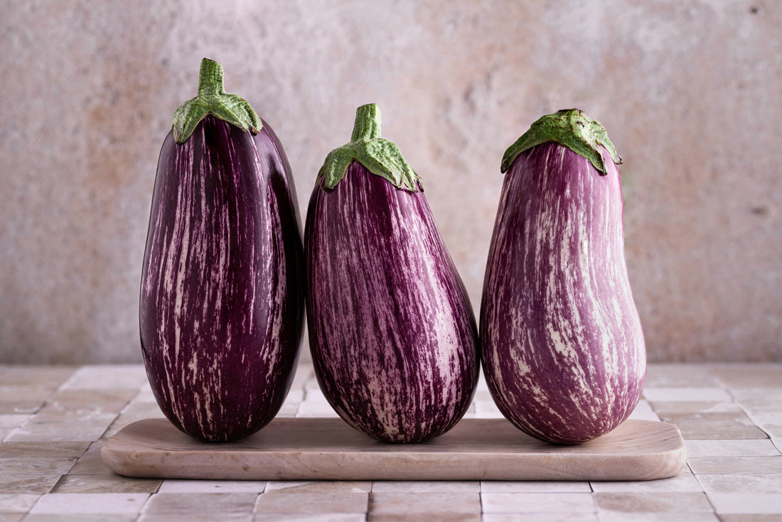 Fried Aubergine (Eggplant) with Sherry Vinegar & Garlic Drizzle